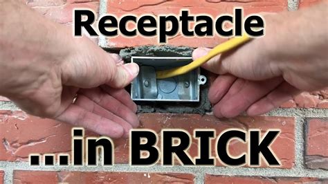 how to cut a hole in brick for electrical box|recessing receptacle in brick.